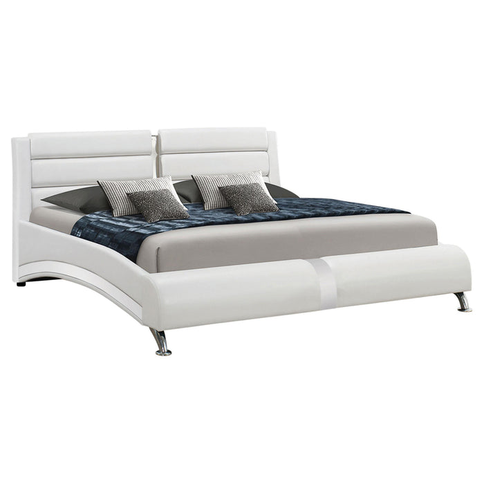 Jeremaine Eastern King Upholstered Bed White - Premium Bed from Coaster Z2 Standard - Just $858! Shop now at Furniture Wholesale Plus  We are the best furniture store in Nashville, Hendersonville, Goodlettsville, Madison, Antioch, Mount Juliet, Lebanon, Gallatin, Springfield, Murfreesboro, Franklin, Brentwood