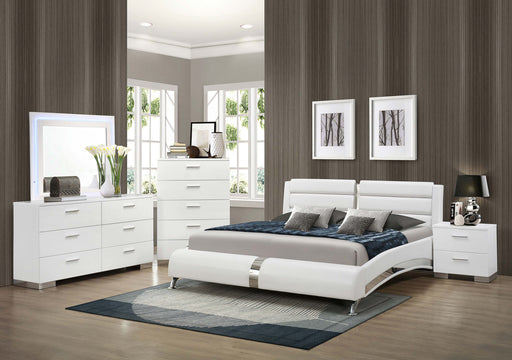 Jeremaine Bedroom Set with LED Mirror Glossy White - Premium Bedroom Set from Coaster Z2 Standard - Just $1950! Shop now at Furniture Wholesale Plus  We are the best furniture store in Nashville, Hendersonville, Goodlettsville, Madison, Antioch, Mount Juliet, Lebanon, Gallatin, Springfield, Murfreesboro, Franklin, Brentwood