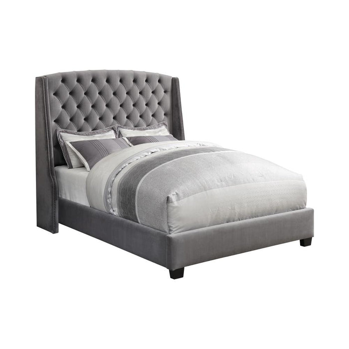 Pissarro Eastern King Tufted Upholstered Bed Grey - Premium Bed from Coaster Z2 Standard - Just $778! Shop now at Furniture Wholesale Plus  We are the best furniture store in Nashville, Hendersonville, Goodlettsville, Madison, Antioch, Mount Juliet, Lebanon, Gallatin, Springfield, Murfreesboro, Franklin, Brentwood