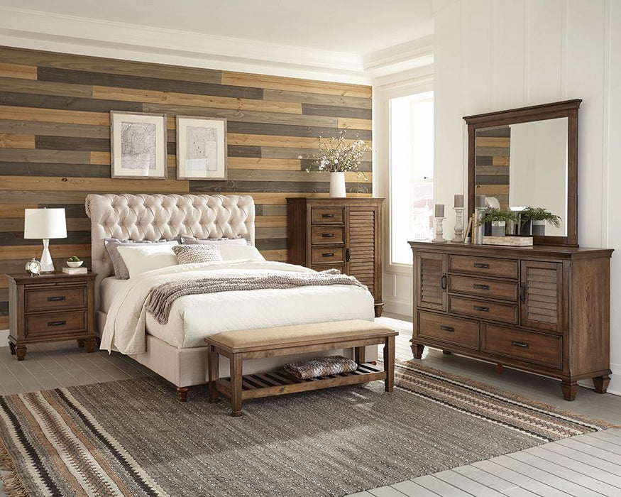 Devon 4-piece Upholstered Full Bedroom Set Beige and Burnished Oak - Premium Youth Bedroom Set from Coaster Z2 Standard - Just $2118! Shop now at Furniture Wholesale Plus  We are the best furniture store in Nashville, Hendersonville, Goodlettsville, Madison, Antioch, Mount Juliet, Lebanon, Gallatin, Springfield, Murfreesboro, Franklin, Brentwood