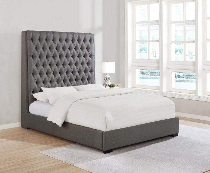 Camille Tall Tufted Eastern King Bed Grey - Premium Bed from Coaster Z2 Standard - Just $858! Shop now at Furniture Wholesale Plus  We are the best furniture store in Nashville, Hendersonville, Goodlettsville, Madison, Antioch, Mount Juliet, Lebanon, Gallatin, Springfield, Murfreesboro, Franklin, Brentwood