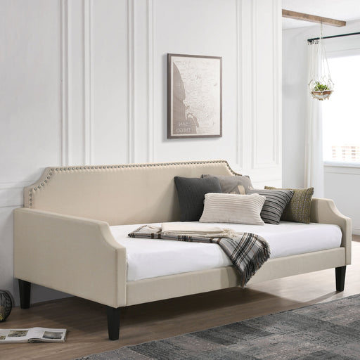 Olivia Upholstered Twin Daybed with Nailhead Trim - Premium Daybed from Coaster Z2 Standard - Just $338! Shop now at Furniture Wholesale Plus  We are the best furniture store in Nashville, Hendersonville, Goodlettsville, Madison, Antioch, Mount Juliet, Lebanon, Gallatin, Springfield, Murfreesboro, Franklin, Brentwood