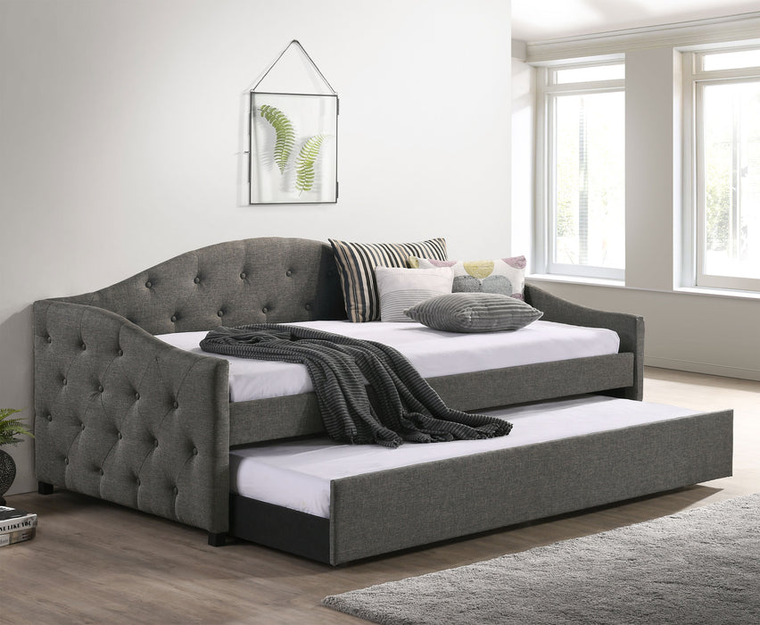 Sadie Upholstered Twin Daybed with Trundle - Premium Daybed from Coaster Z2 Standard - Just $398! Shop now at Furniture Wholesale Plus  We are the best furniture store in Nashville, Hendersonville, Goodlettsville, Madison, Antioch, Mount Juliet, Lebanon, Gallatin, Springfield, Murfreesboro, Franklin, Brentwood