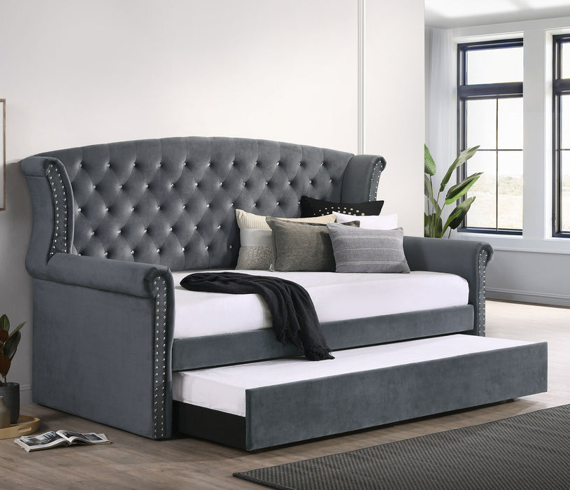 Scarlett Upholstered Tufted Twin Daybed with Trundle - Premium Daybed from Coaster Z2 Standard - Just $698! Shop now at Furniture Wholesale Plus  We are the best furniture store in Nashville, Hendersonville, Goodlettsville, Madison, Antioch, Mount Juliet, Lebanon, Gallatin, Springfield, Murfreesboro, Franklin, Brentwood