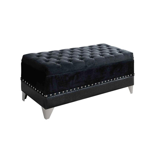 Barzini Tufted Rectangular Trunk with Nailhead Black - Premium Bench from Coaster Z2 Standard - Just $230! Shop now at Furniture Wholesale Plus  We are the best furniture store in Nashville, Hendersonville, Goodlettsville, Madison, Antioch, Mount Juliet, Lebanon, Gallatin, Springfield, Murfreesboro, Franklin, Brentwood