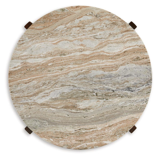 Tanidore - Round Cocktail Table - Warm Brown – Coffee Tables by Signature Design by Ashley® at Furniture Wholesale Plus , Nashville furniture store