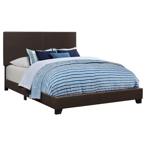 Dorian Upholstered Eastern King Bed Brown - Premium Bed from Coaster Z2 Standard - Just $186! Shop now at Furniture Wholesale Plus  We are the best furniture store in Nashville, Hendersonville, Goodlettsville, Madison, Antioch, Mount Juliet, Lebanon, Gallatin, Springfield, Murfreesboro, Franklin, Brentwood