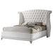 Barzini Eastern King Wingback Tufted Bed White - Premium Bed from Coaster Z2 Standard - Just $950! Shop now at Furniture Wholesale Plus  We are the best furniture store in Nashville, Hendersonville, Goodlettsville, Madison, Antioch, Mount Juliet, Lebanon, Gallatin, Springfield, Murfreesboro, Franklin, Brentwood