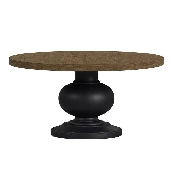 Heritage & Home - Round Dining Table - Oak Brown And Black – Dining Tables by Elements International at Furniture Wholesale Plus , Nashville furniture store