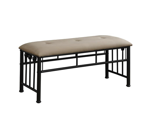 Livingston Upholstered Bench Brown and Dark Bronze - Premium Bench from Coaster Z2 Standard - Just $158! Shop now at Furniture Wholesale Plus  We are the best furniture store in Nashville, Hendersonville, Goodlettsville, Madison, Antioch, Mount Juliet, Lebanon, Gallatin, Springfield, Murfreesboro, Franklin, Brentwood