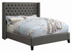 Bancroft Demi-wing Upholstered Full Bed Grey - Premium Bed from Coaster Z2 Standard - Just $578! Shop now at Furniture Wholesale Plus  We are the best furniture store in Nashville, Hendersonville, Goodlettsville, Madison, Antioch, Mount Juliet, Lebanon, Gallatin, Springfield, Murfreesboro, Franklin, Brentwood