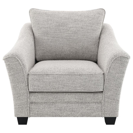 Tomkins - Boucle Upholstered Chair - Light Gray – Arm Chairs by Coaster Fine Furniture at Furniture Wholesale Plus , Nashville furniture store