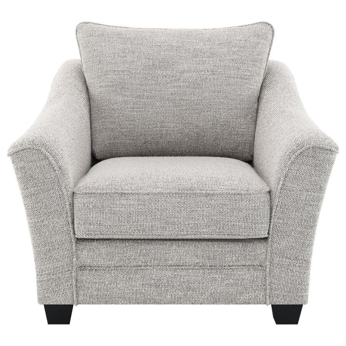 Tomkins - Boucle Upholstered Chair - Light Gray – Arm Chairs by Coaster Fine Furniture at Furniture Wholesale Plus , Nashville furniture store