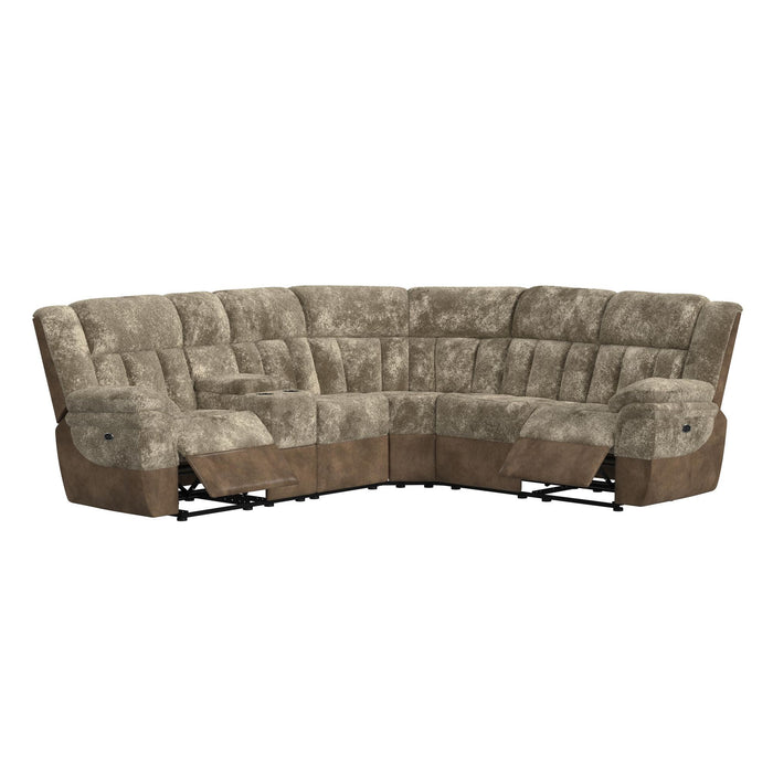 Santorini - 6 Piece Motion Sectional Set – Reclining Sectionals by Elements International at Furniture Wholesale Plus , Nashville furniture store