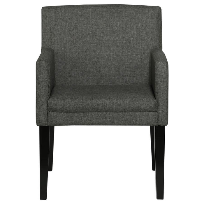 Catherine - Upholstered Dining Arm Chair (Set of 2) - Gray – Chair Sets by Coaster Fine Furniture at Furniture Wholesale Plus , Nashville furniture store