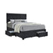 Soledad Full 4-drawer Button Tufted Storage Bed Charcoal - Premium Bed from Coaster Z2 Standard - Just $470! Shop now at Furniture Wholesale Plus  We are the best furniture store in Nashville, Hendersonville, Goodlettsville, Madison, Antioch, Mount Juliet, Lebanon, Gallatin, Springfield, Murfreesboro, Franklin, Brentwood