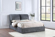 Laurel Upholstered Platform Bed with Pillow Headboard Charcoal Grey - Premium Bed from Coaster Z2 Standard - Just $698! Shop now at Furniture Wholesale Plus  We are the best furniture store in Nashville, Hendersonville, Goodlettsville, Madison, Antioch, Mount Juliet, Lebanon, Gallatin, Springfield, Murfreesboro, Franklin, Brentwood