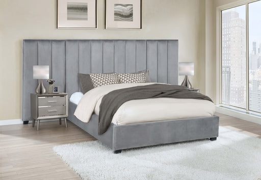 Arles Upholstered Bedroom Set Grey with Side Panels - Premium Bed from Coaster Z2 Standard - Just $938! Shop now at Furniture Wholesale Plus  We are the best furniture store in Nashville, Hendersonville, Goodlettsville, Madison, Antioch, Mount Juliet, Lebanon, Gallatin, Springfield, Murfreesboro, Franklin, Brentwood