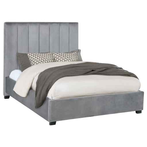 Arles Eastern King Vertical Channeled Tufted Bed Grey - Premium Bed from Coaster Z2 Standard - Just $630! Shop now at Furniture Wholesale Plus  We are the best furniture store in Nashville, Hendersonville, Goodlettsville, Madison, Antioch, Mount Juliet, Lebanon, Gallatin, Springfield, Murfreesboro, Franklin, Brentwood