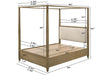 Sienna - Canopy Bed – Canopy Beds by Crown Mark at Furniture Wholesale Plus , Nashville furniture store