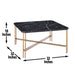 Daxton - Faux Marble Top Square Cocktail Table - Black – Cocktail Tables by Steve Silver Furniture at Furniture Wholesale Plus , Nashville furniture store