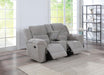 Gilson - Chenille Upholstered Reclining Loveseat - Gray – Reclining Loveseats by Coaster Fine Furniture at Furniture Wholesale Plus , Nashville furniture store