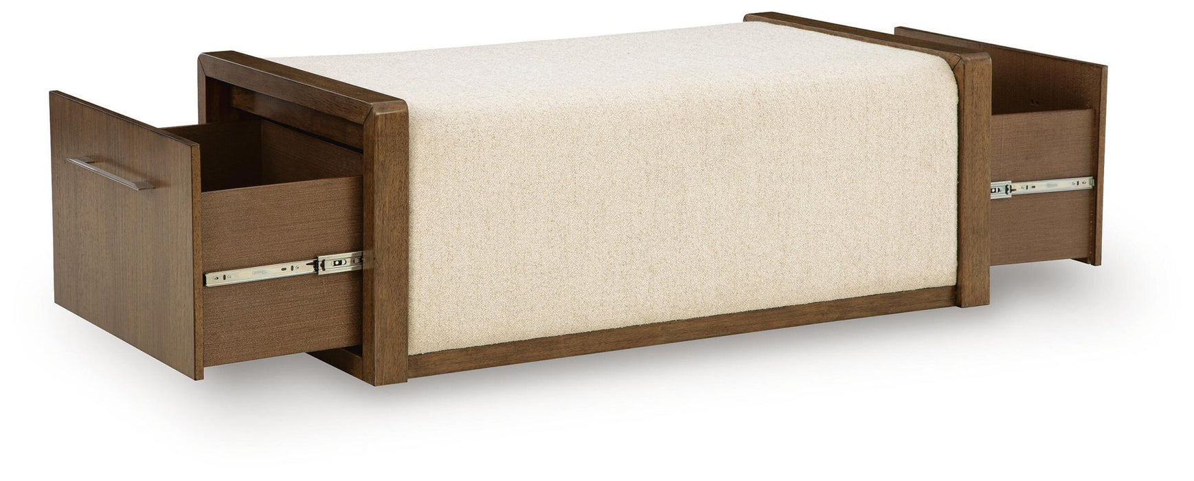 Marxmore - Upholstered Ottoman With Storage - Brown – Storage Ottomans by Signature Design by Ashley® at Furniture Wholesale Plus , Nashville furniture store