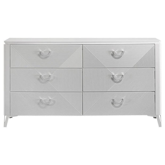 Cassia - 6-Drawer Bedroom Dresser Cabinet – Dressers by Coaster Fine Furniture at Furniture Wholesale Plus , Nashville furniture store