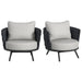 Bali - Chairs With Olefin (Set of 2) - Dark Gray – Chair Sets by Elements International at Furniture Wholesale Plus , Nashville furniture store