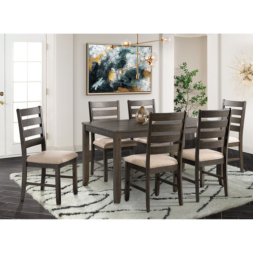 Brock - 7 Piece Dining Set (Table And Six Chairs) - Walnut – 7 Piece Dining Room Sets by Elements International at Furniture Wholesale Plus , Nashville furniture store