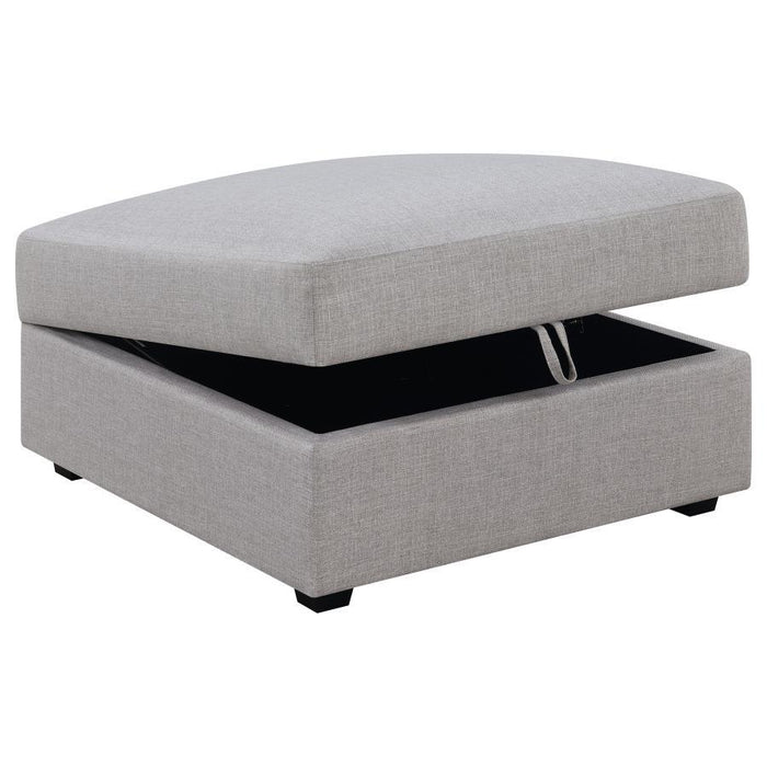 Cambria - Square Upholstered Storage Ottoman - Gray – Storage Ottomans by CoasterElevations at Furniture Wholesale Plus , Nashville furniture store