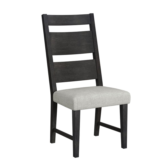 Jemma - Wood Back Dining Side Chair (Set of 2) - Dark Espresso / Beige Linen – Chair Sets by Elements International at Furniture Wholesale Plus , Nashville furniture store