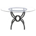 Aviano - Round Glass Top Metal Dining Table - Gunmetal – Dining Tables by Coaster Fine Furniture at Furniture Wholesale Plus , Nashville furniture store