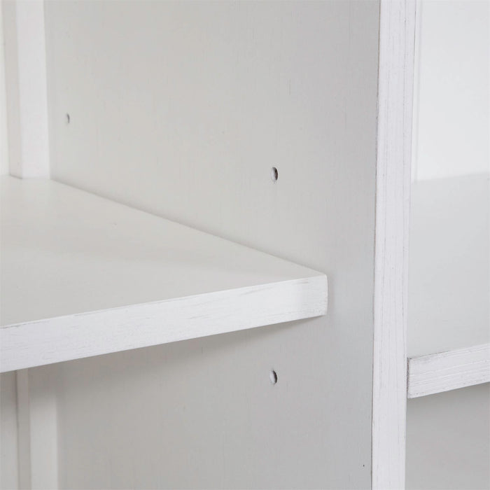 Allyson Park - Credenza & Hutch - Wirebrushed White / Charcoal – Credenzas & Hutches by Liberty Furniture at Furniture Wholesale Plus , Nashville furniture store