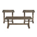 Finn - 3 Piece Accent Trestle Table Set (Coffee Table & Two End Tables) - Dark Walnut – Table Sets by Elements International at Furniture Wholesale Plus , Nashville furniture store