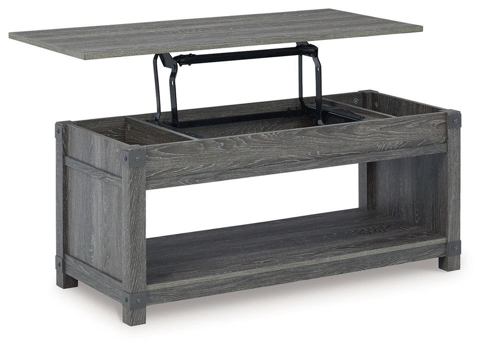 Freedan - Rect Lift Top Cocktail Table - Grayish Brown – Coffee Tables by Signature Design by Ashley® at Furniture Wholesale Plus , Nashville furniture store