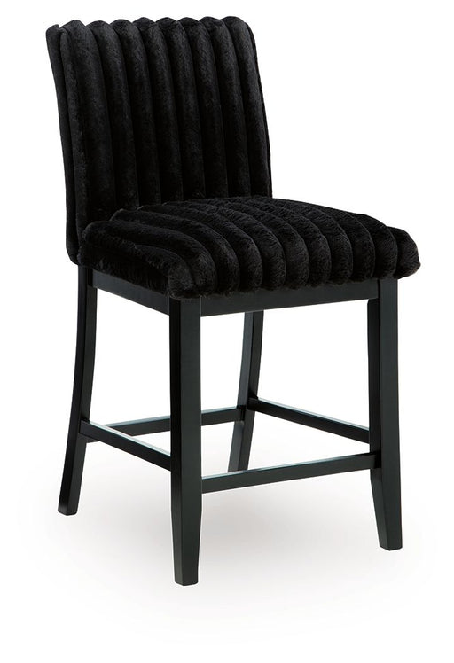 Mervannie - Upholstered Barstool (Set of 2) - Black – Stool Sets by Signature Design by Ashley® at Furniture Wholesale Plus , Nashville furniture store