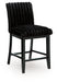 Mervannie - Upholstered Barstool (Set of 2) - Black – Stool Sets by Signature Design by Ashley® at Furniture Wholesale Plus , Nashville furniture store