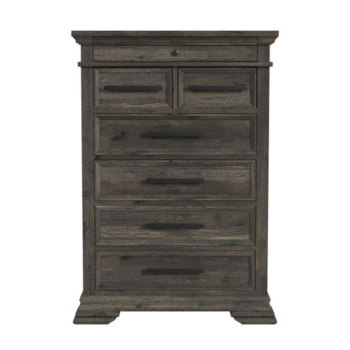 Park Ridge - 6-Drawer Chest - Charcoal – Accent Chests by Elements International at Furniture Wholesale Plus , Nashville furniture store