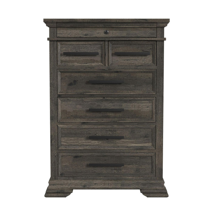 Park Ridge - 6-Drawer Chest - Charcoal – Accent Chests by Elements International at Furniture Wholesale Plus , Nashville furniture store
