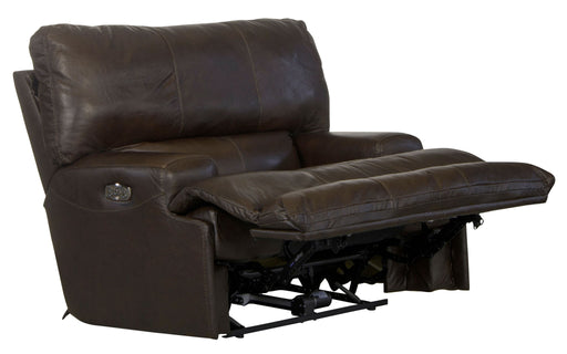Wembley - Italian Leather Match Power Lay Flat Recliner With Power Adjustable Headrest & Lumbar - Chocolate – Reclining Chairs by Catnapper at Furniture Wholesale Plus , Nashville furniture store