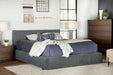 Gregory Upholstered Platform Bed Graphite - Premium Bed from Coaster Z2 Standard - Just $558! Shop now at Furniture Wholesale Plus  We are the best furniture store in Nashville, Hendersonville, Goodlettsville, Madison, Antioch, Mount Juliet, Lebanon, Gallatin, Springfield, Murfreesboro, Franklin, Brentwood