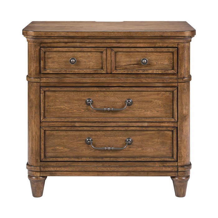 Harrison Heights - Nightstand With Charging Station - Sienna – Nightstands w/ Charging Stations by Liberty Furniture at Furniture Wholesale Plus , Nashville furniture store