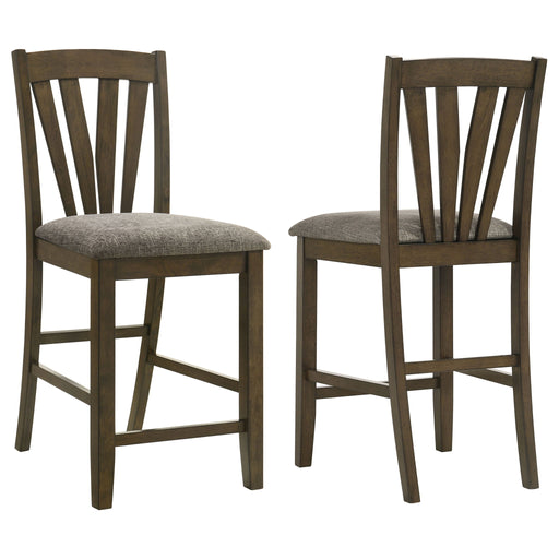 Canfield - Counter Height Dining Side Chair (Set of 2) - Brown – Chair Sets by Coaster Fine Furniture at Furniture Wholesale Plus , Nashville furniture store