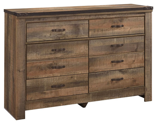 Trinell - Six Drawer Dresser - 61.34" x 15.98" x 42.99" - Brown Dark – Dressers by Signature Design by Ashley® at Furniture Wholesale Plus , Nashville furniture store