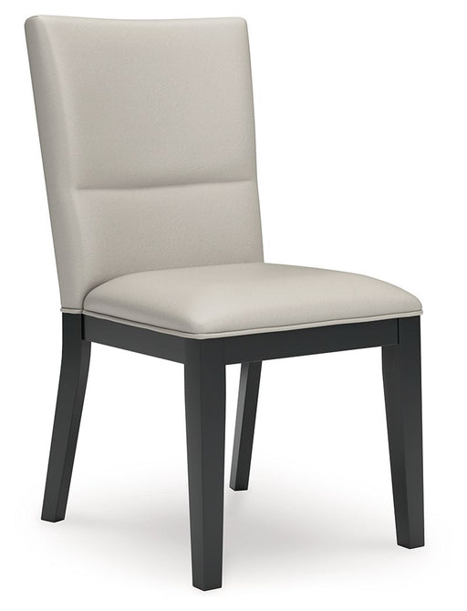 Glinari - Dining Upholstered Side Chair (Set of 2) - Taupe / Black – Chair Sets by Signature Design by Ashley® at Furniture Wholesale Plus , Nashville furniture store