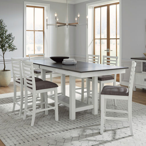 Brook Bay - Counter Trestle Table Set – 6 Piece Dining Room Sets by Liberty Furniture at Furniture Wholesale Plus , Nashville furniture store