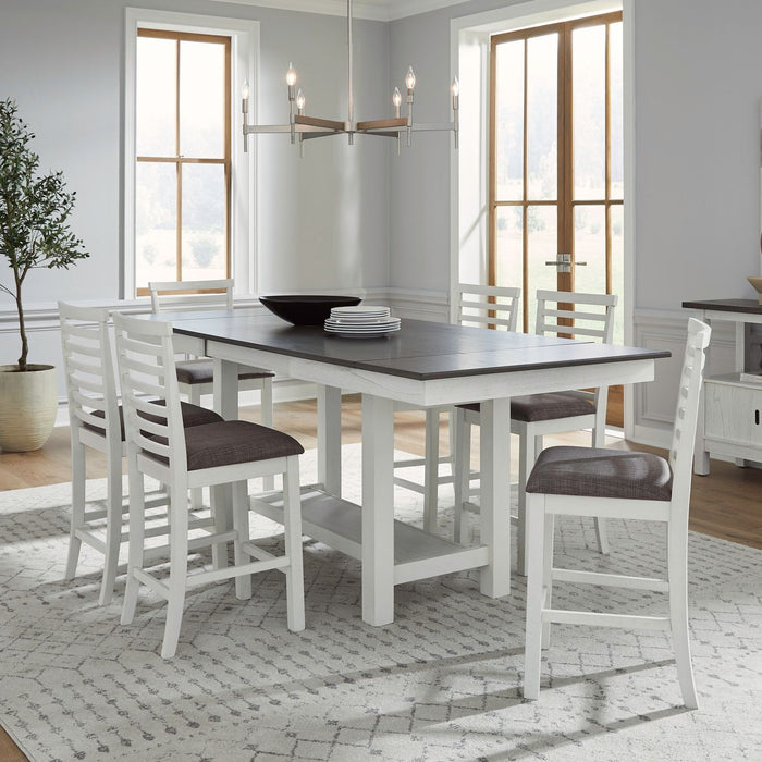 Brook Bay - Counter Trestle Table Set – 6 Piece Dining Room Sets by Liberty Furniture at Furniture Wholesale Plus , Nashville furniture store
