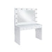 Ariana - Complete Vanity With Lightbulbs - Glossy White – Vanity Desks by Elements International at Furniture Wholesale Plus , Nashville furniture store