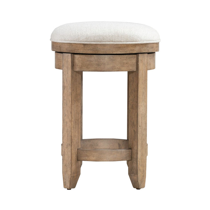 Millstone - Upholstered Console Swivel Stool - Nutmeg – Counter Height (24"-27") by Liberty Furniture at Furniture Wholesale Plus , Nashville furniture store
